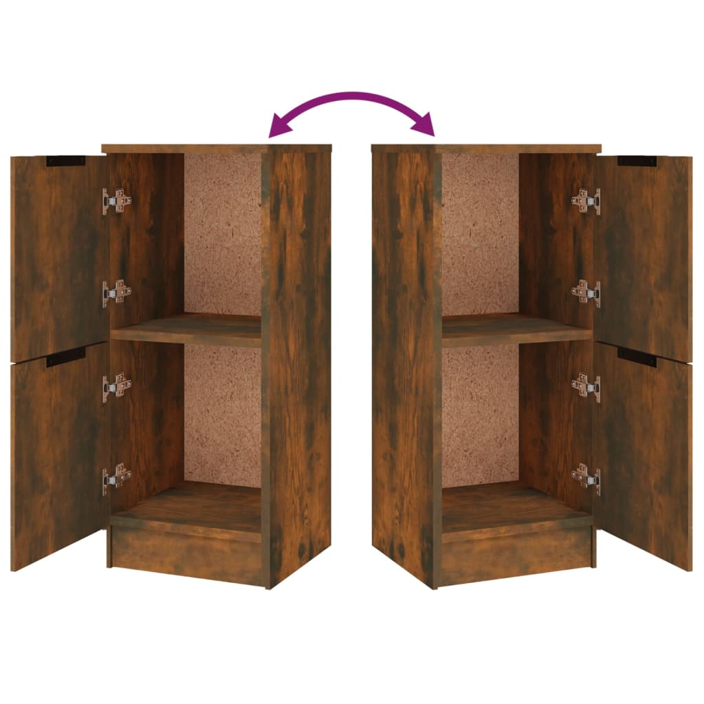 Dressoirs 3 st bewerkt hout gerookt eikenkleurig is nu te koop bij PeponiXL, paradijselijk wonen!