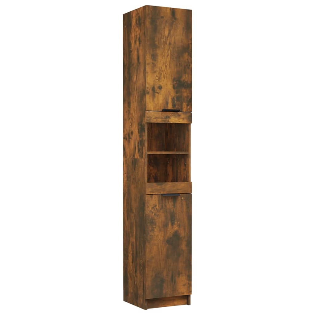 5-delige Badkamerkastenset bewerkt hout gerookt eikenkleurig is nu te koop bij PeponiXL, paradijselijk wonen!