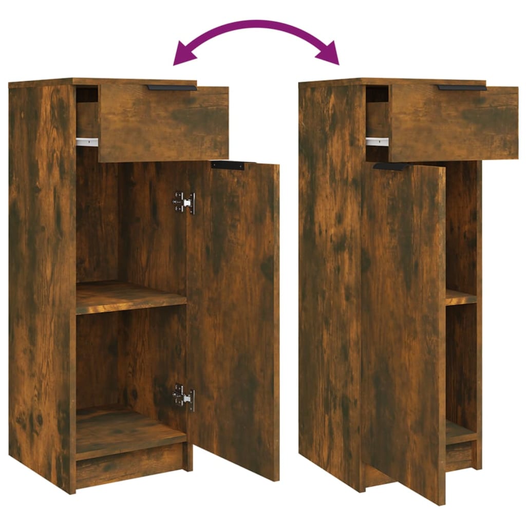 5-delige Badkamerkastenset bewerkt hout gerookt eikenkleurig is nu te koop bij PeponiXL, paradijselijk wonen!
