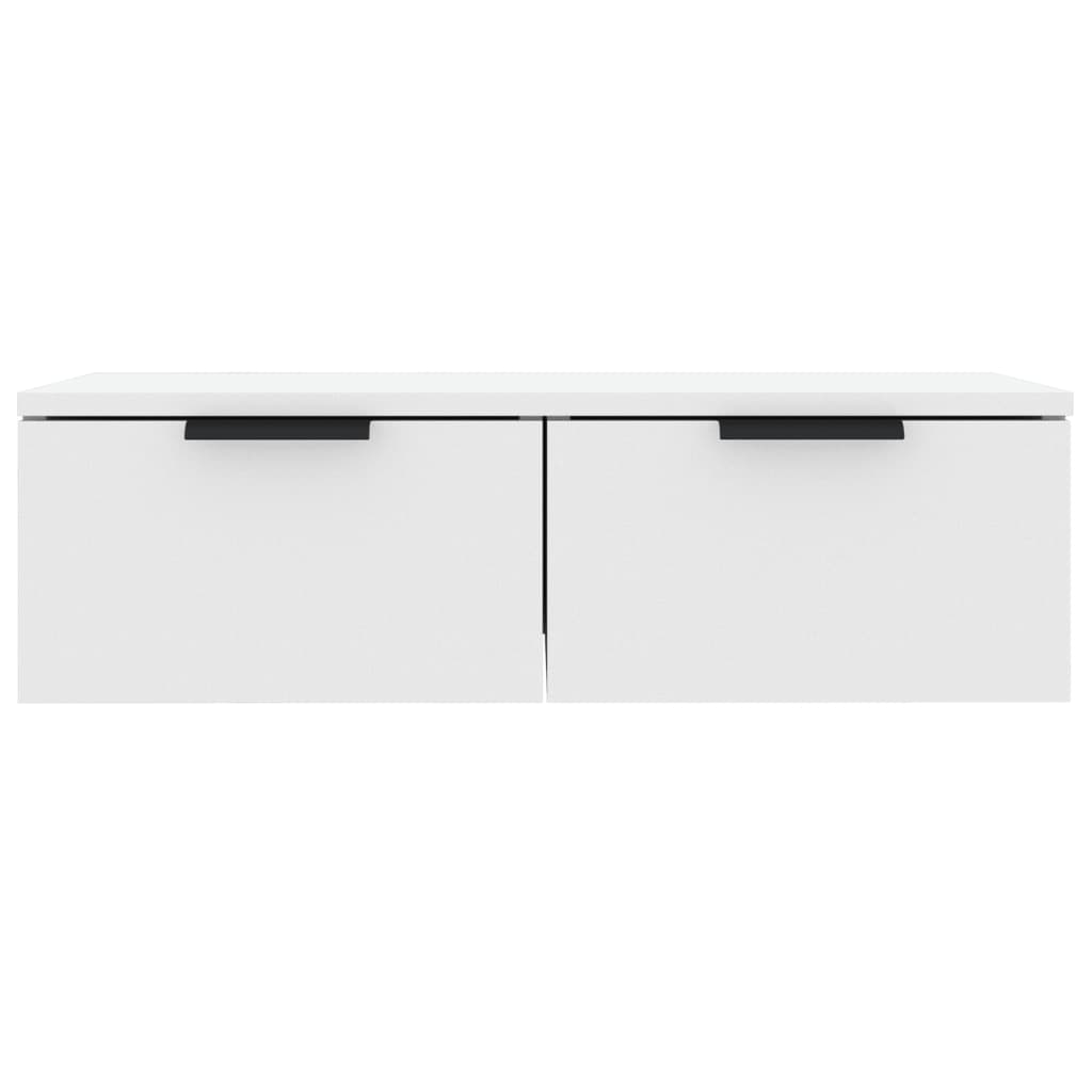 Wandkasten 2 st 68x30x20 cm bewerkt hout wit is nu te koop bij PeponiXL, paradijselijk wonen!