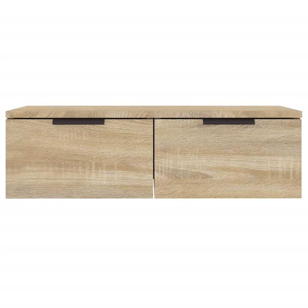 Wandkasten 2 st 68x30x20 cm bewerkt hout gerookt eiken is nu te koop bij PeponiXL, paradijselijk wonen!