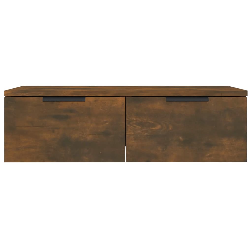 Wandkasten 2 st 68x30x20 cm bewerkt hout gerookt eiken is nu te koop bij PeponiXL, paradijselijk wonen!