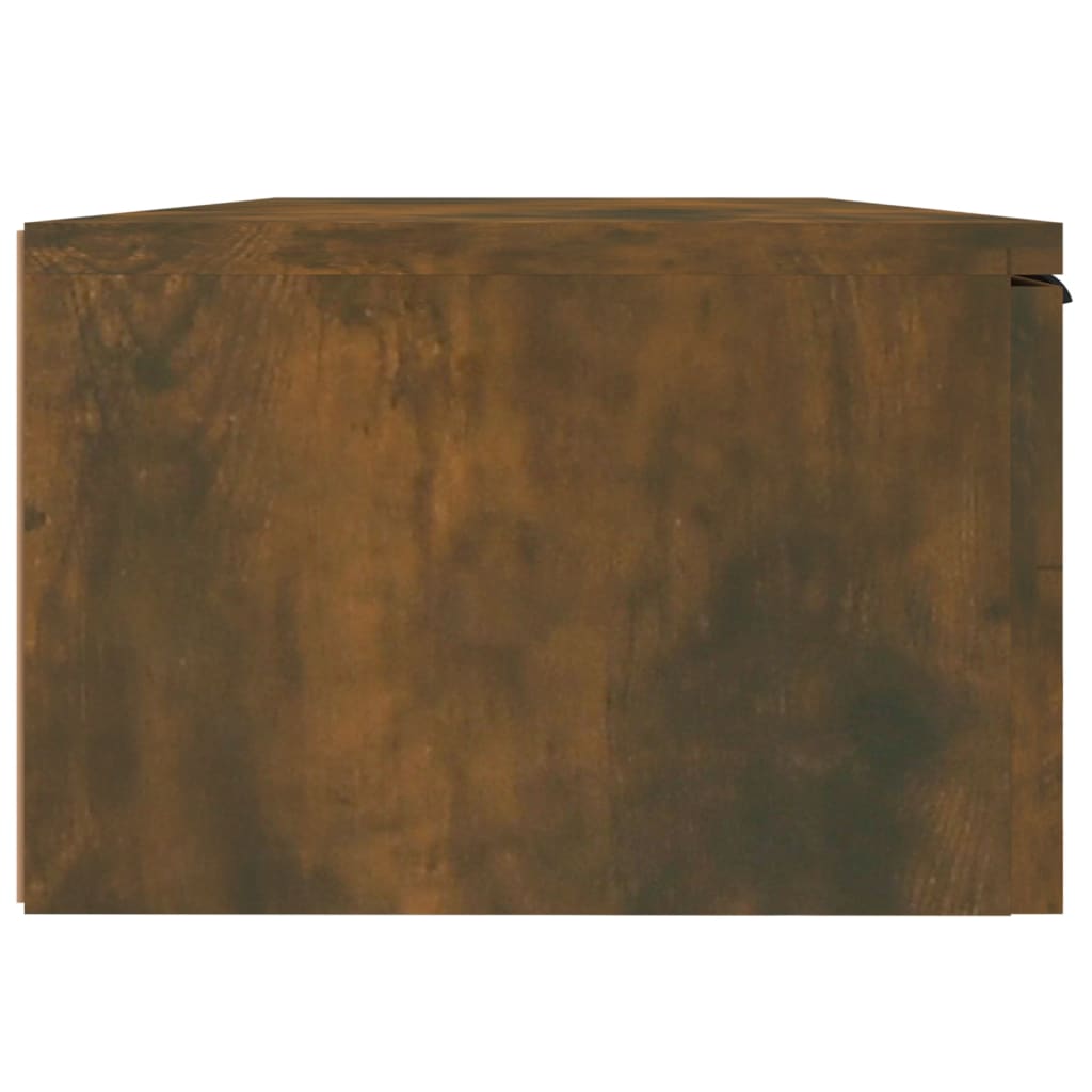 Wandkasten 2 st 68x30x20 cm bewerkt hout gerookt eiken is nu te koop bij PeponiXL, paradijselijk wonen!