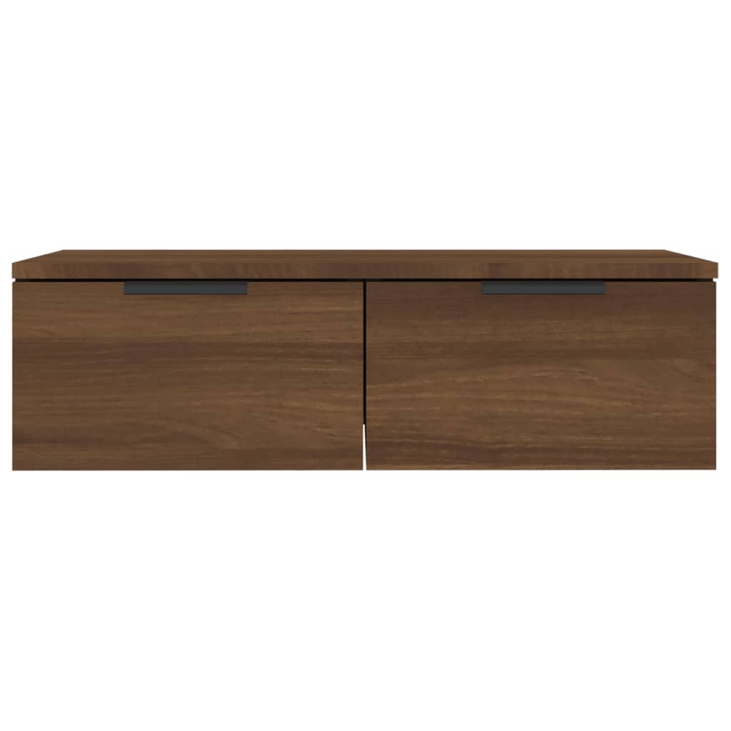 Wandkasten 2 st 68x30x20 cm bewerkt hout bruin eikenkleur is nu te koop bij PeponiXL, paradijselijk wonen!