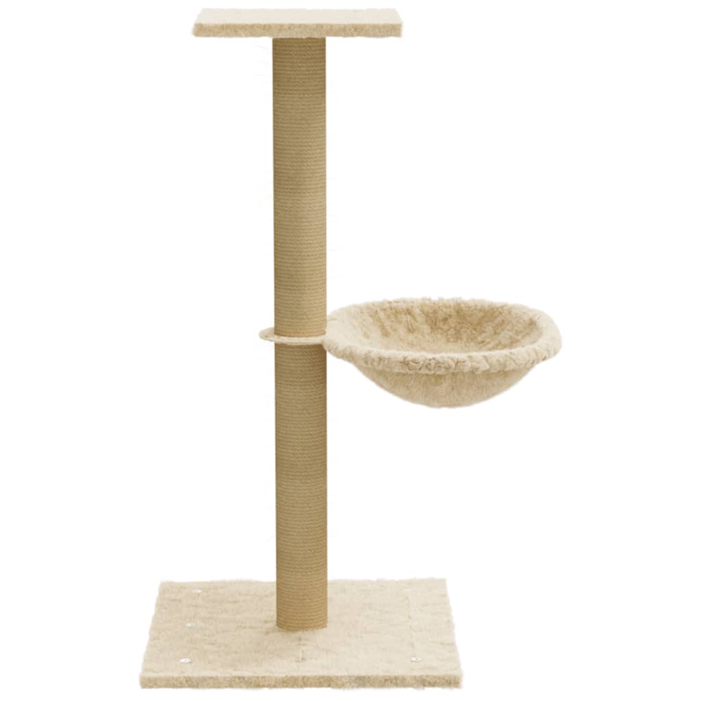 Kattenmeubel met sisal krabpaal 74 cm crèmekleurig is nu te koop bij PeponiXL, paradijselijk wonen!