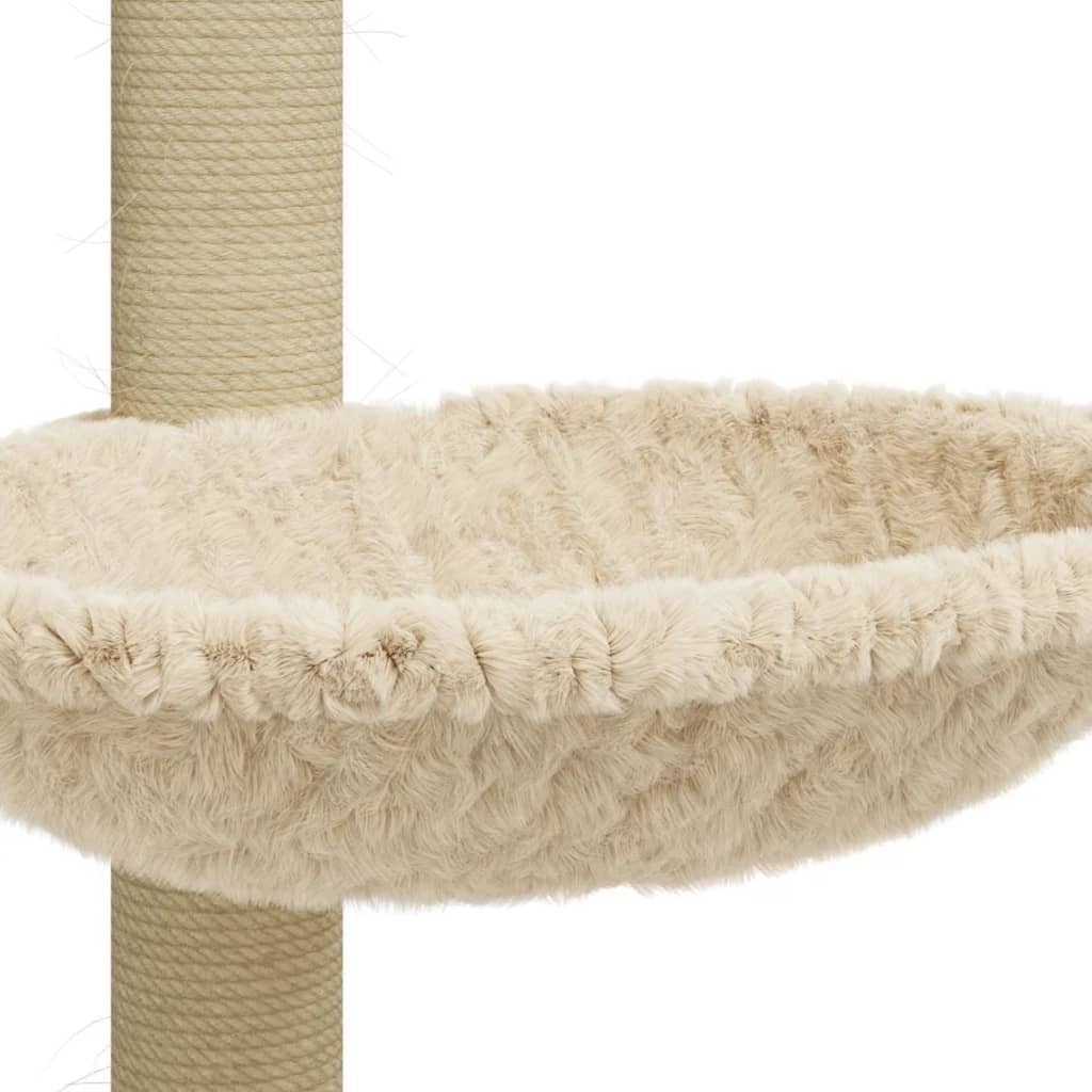 Kattenmeubel met sisal krabpaal 74 cm crèmekleurig is nu te koop bij PeponiXL, paradijselijk wonen!