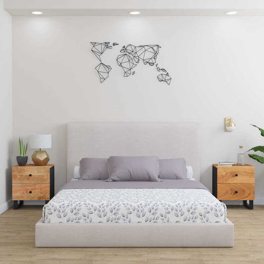 Nachtkastjes 2 st 40x33x46 cm massief acaciahout is nu te koop bij PeponiXL, paradijselijk wonen!