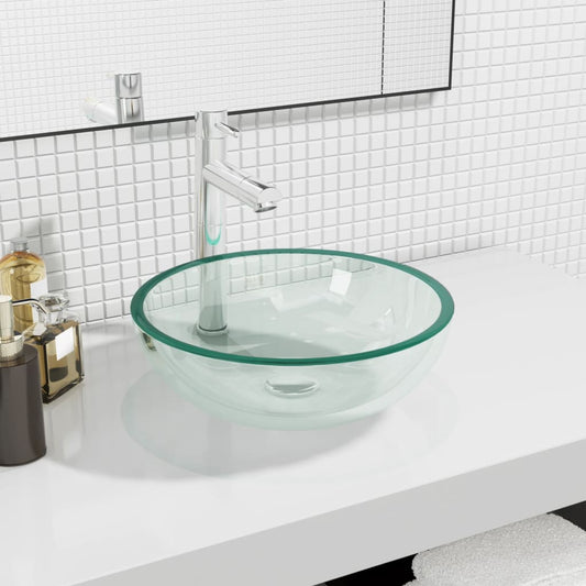 Wasbak 35x12 cm gehard glas transparant is nu te koop bij PeponiXL, paradijselijk wonen!