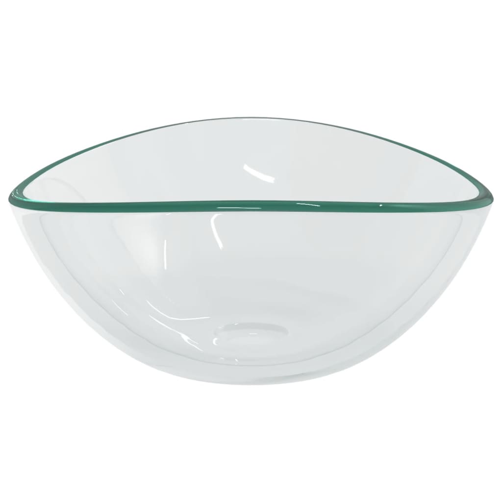 Wasbak 54,5x35x15,5 cm gehard glas transparant is nu te koop bij PeponiXL, paradijselijk wonen!