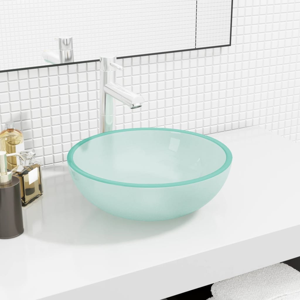 Wasbak 35x12 cm gehard glas mat is nu te koop bij PeponiXL, paradijselijk wonen!