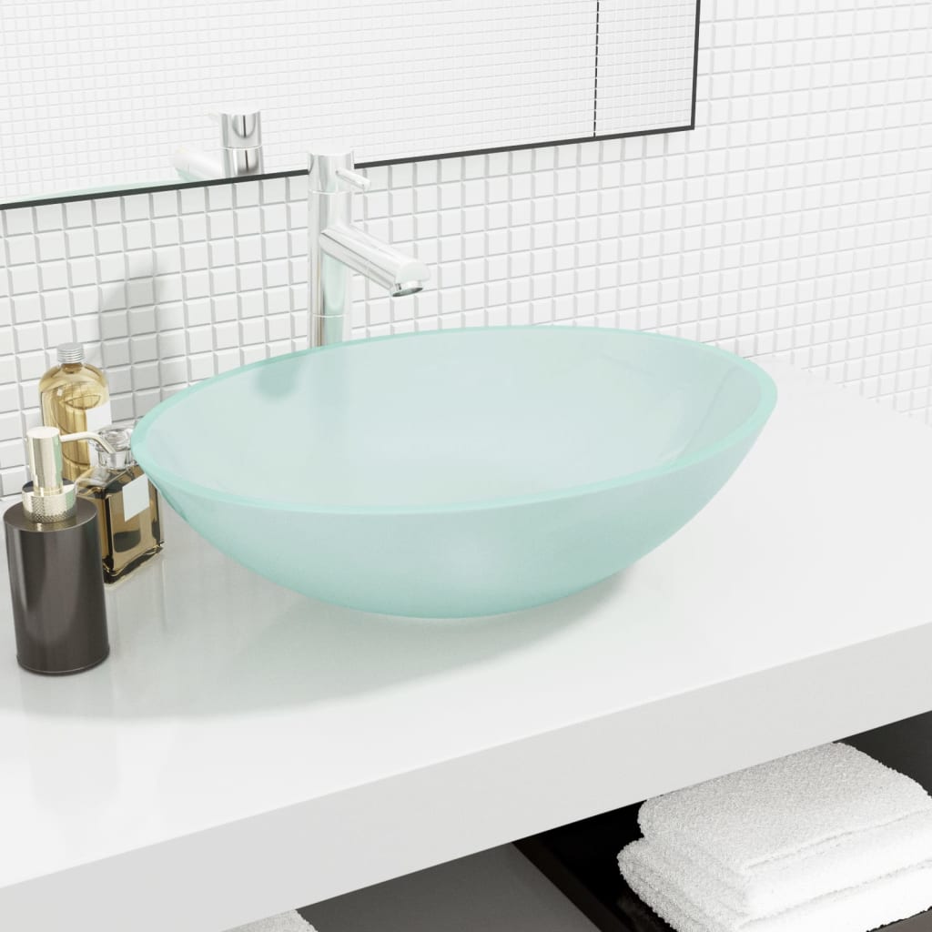 Wasbak 50x37x14 cm glas mat is nu te koop bij PeponiXL, paradijselijk wonen!