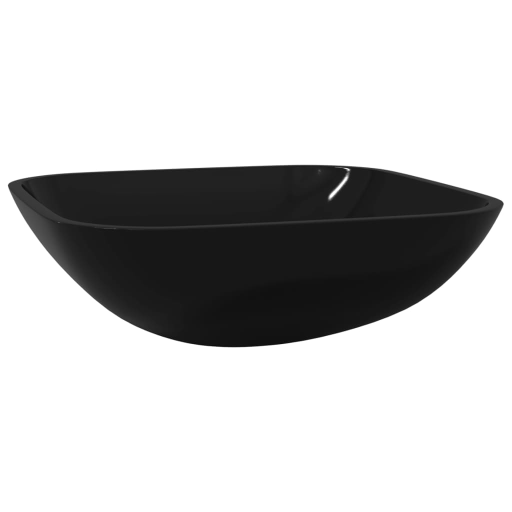 Wasbak 42x42x14 cm glas zwart is nu te koop bij PeponiXL, paradijselijk wonen!
