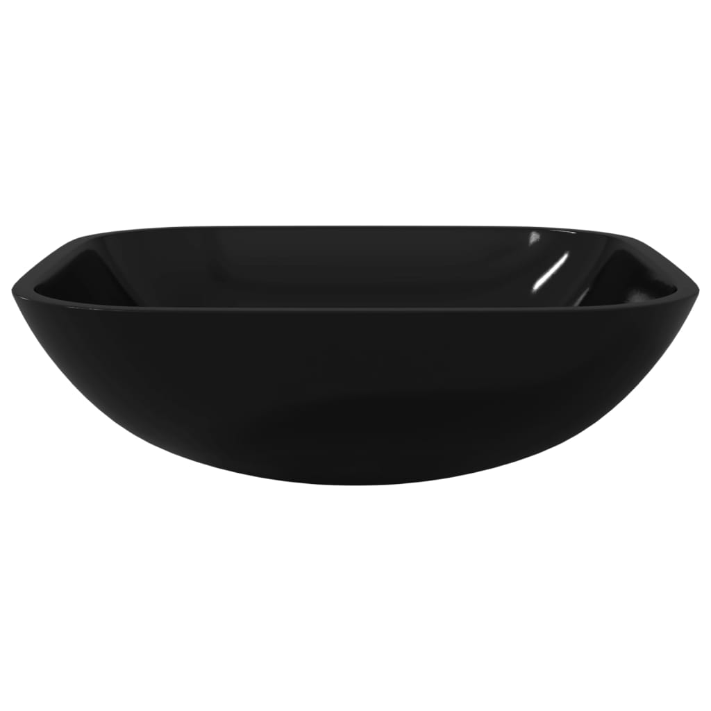 Wasbak 42x42x14 cm glas zwart is nu te koop bij PeponiXL, paradijselijk wonen!