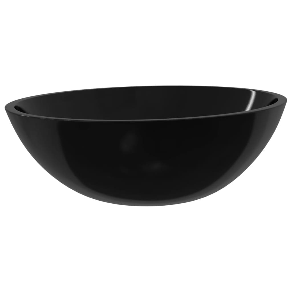 Wasbak 50x37x14 cm glas zwart is nu te koop bij PeponiXL, paradijselijk wonen!