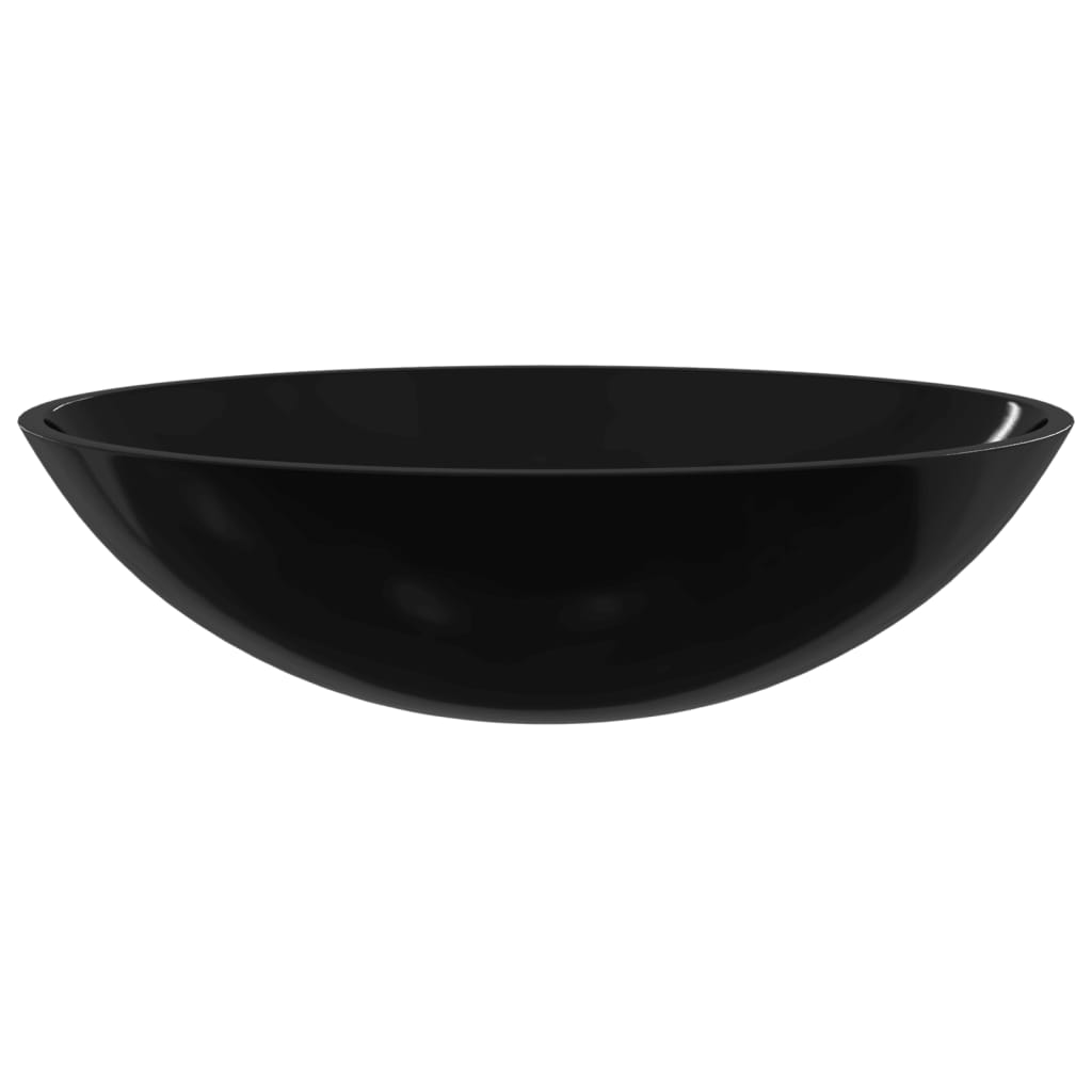 Wasbak 50x37x14 cm glas zwart is nu te koop bij PeponiXL, paradijselijk wonen!