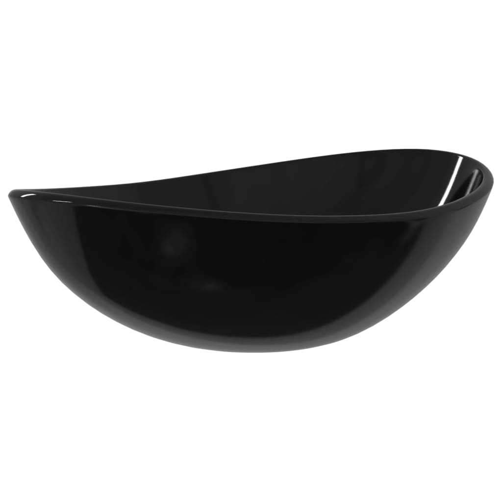 Wasbak 54,5x35x15,5 cm gehard glas zwart is nu te koop bij PeponiXL, paradijselijk wonen!