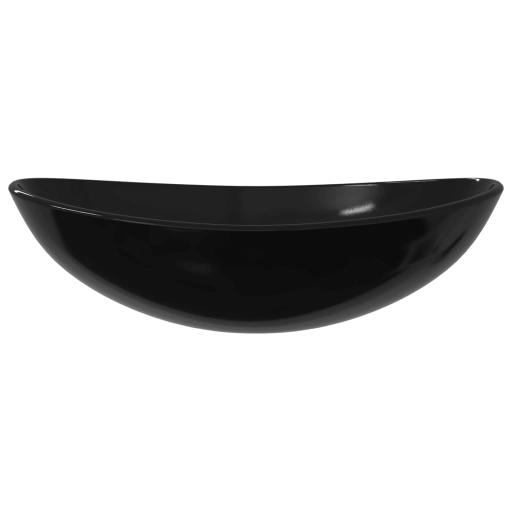 Wasbak 54,5x35x15,5 cm gehard glas zwart is nu te koop bij PeponiXL, paradijselijk wonen!