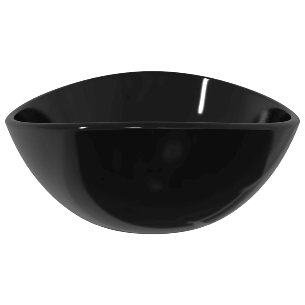 Wasbak 54,5x35x15,5 cm gehard glas zwart is nu te koop bij PeponiXL, paradijselijk wonen!