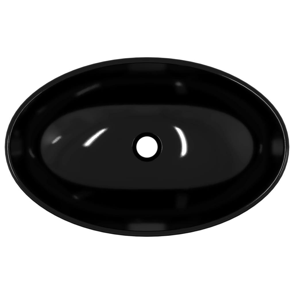 Wasbak 54,5x35x15,5 cm gehard glas zwart is nu te koop bij PeponiXL, paradijselijk wonen!