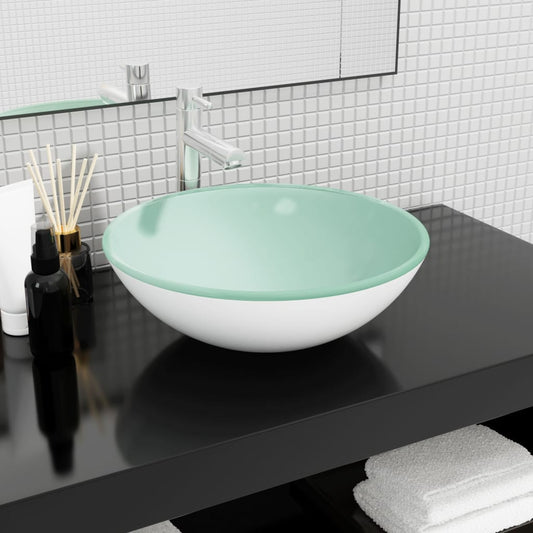 Wasbak 42x14 cm gehard glas wit is nu te koop bij PeponiXL, paradijselijk wonen!