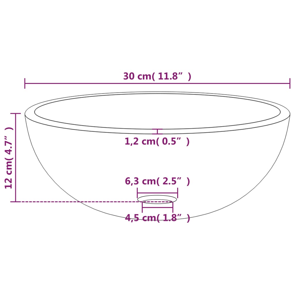 Wasbak 30x12 cm gehard glas wit is nu te koop bij PeponiXL, paradijselijk wonen!