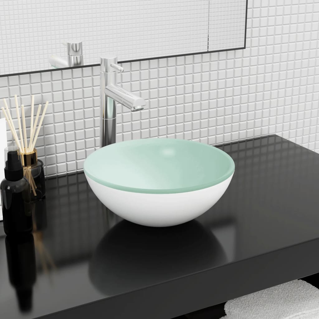 Wasbak 30x12 cm gehard glas wit is nu te koop bij PeponiXL, paradijselijk wonen!