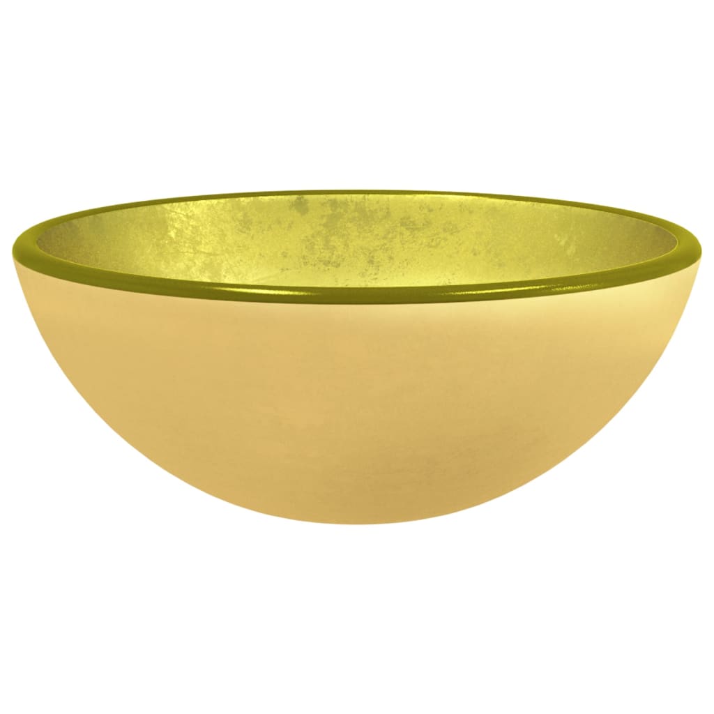 Wasbak 30x12 cm gehard glas goudkleurig is nu te koop bij PeponiXL, paradijselijk wonen!