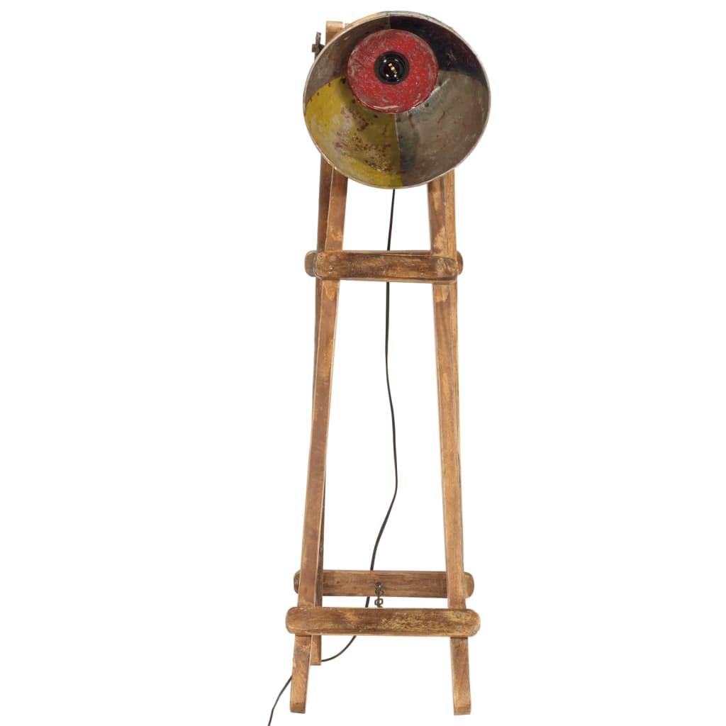 Vloerlamp E27 massief mangohout meerkleurig is nu te koop bij PeponiXL, paradijselijk wonen!