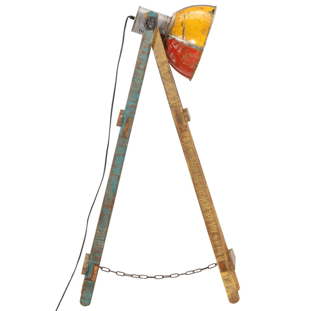 Vloerlamp E27 massief mangohout meerkleurig is nu te koop bij PeponiXL, paradijselijk wonen!