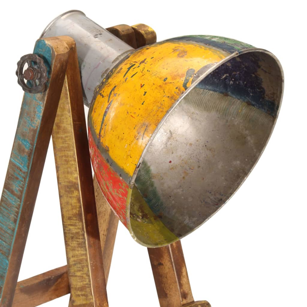 Vloerlamp E27 massief mangohout meerkleurig is nu te koop bij PeponiXL, paradijselijk wonen!