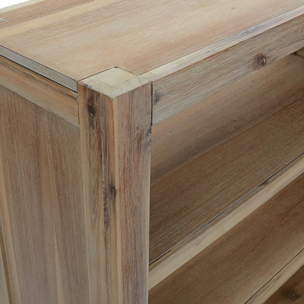 Boekenkast met 7 schappen 80x30x200 cm massief acaciahout is nu te koop bij PeponiXL, paradijselijk wonen!