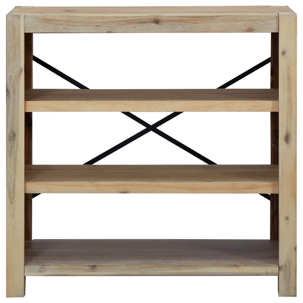 Boekenkast met 3 schappen 80x30x80 cm massief acaciahout is nu te koop bij PeponiXL, paradijselijk wonen!