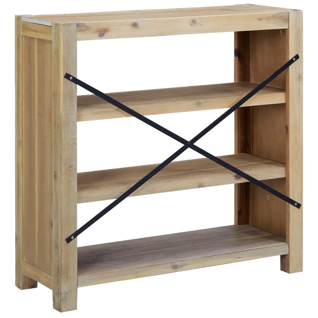 Boekenkast met 3 schappen 80x30x80 cm massief acaciahout is nu te koop bij PeponiXL, paradijselijk wonen!