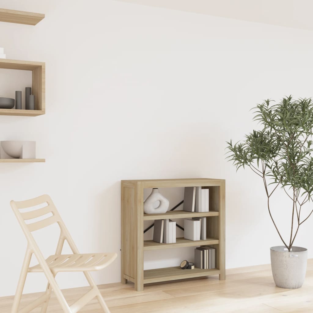 Boekenkast met 3 schappen 80x30x80 cm massief acaciahout is nu te koop bij PeponiXL, paradijselijk wonen!