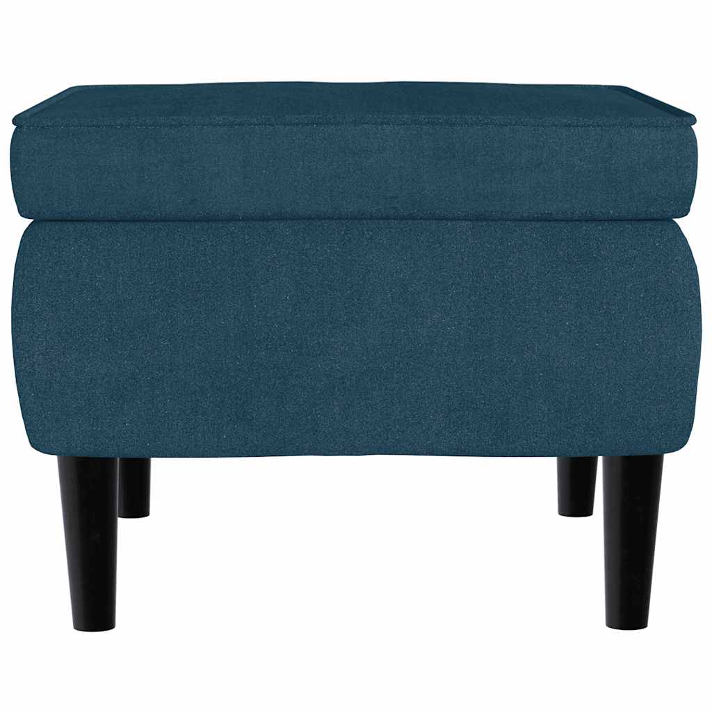 Fauteuil met voetenbank fluweel blauw is nu te koop bij PeponiXL, paradijselijk wonen!