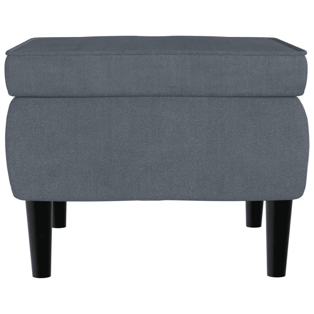Fauteuil met voetenbank fluweel donkergrijs is nu te koop bij PeponiXL, paradijselijk wonen!