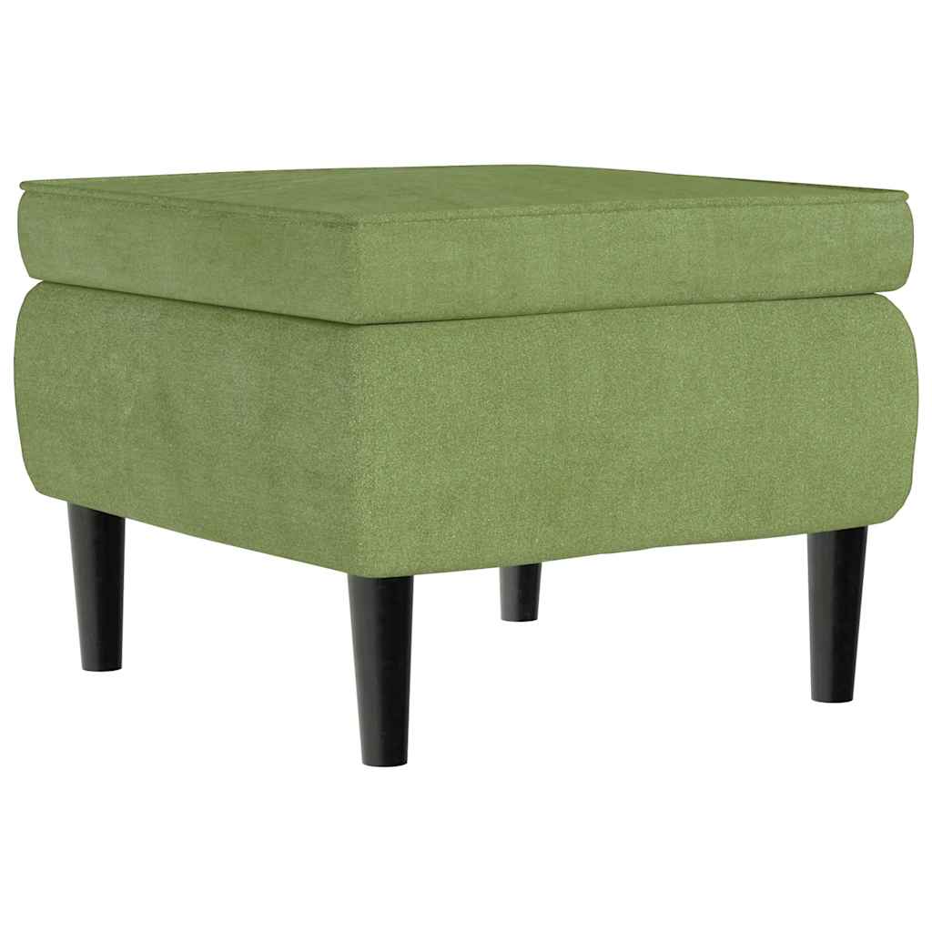 Fauteuil met voetenbank fluweel lichtgroen is nu te koop bij PeponiXL, paradijselijk wonen!