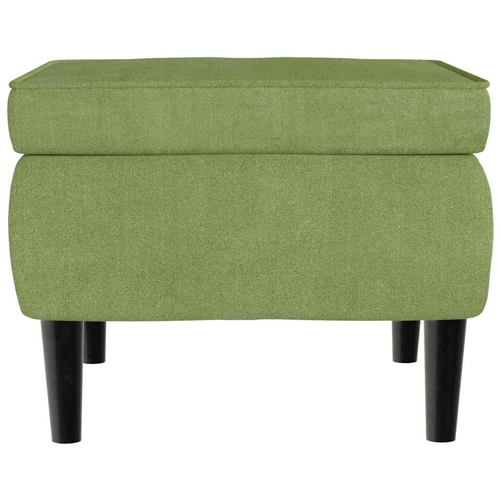 Fauteuil met voetenbank fluweel lichtgroen is nu te koop bij PeponiXL, paradijselijk wonen!
