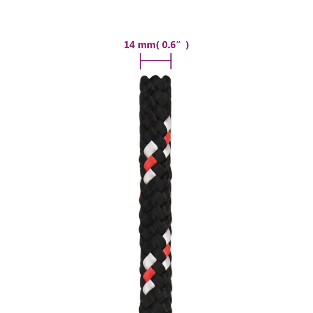 Boot touw 14 mm 25 m polypropyleen zwart is nu te koop bij PeponiXL, paradijselijk wonen!