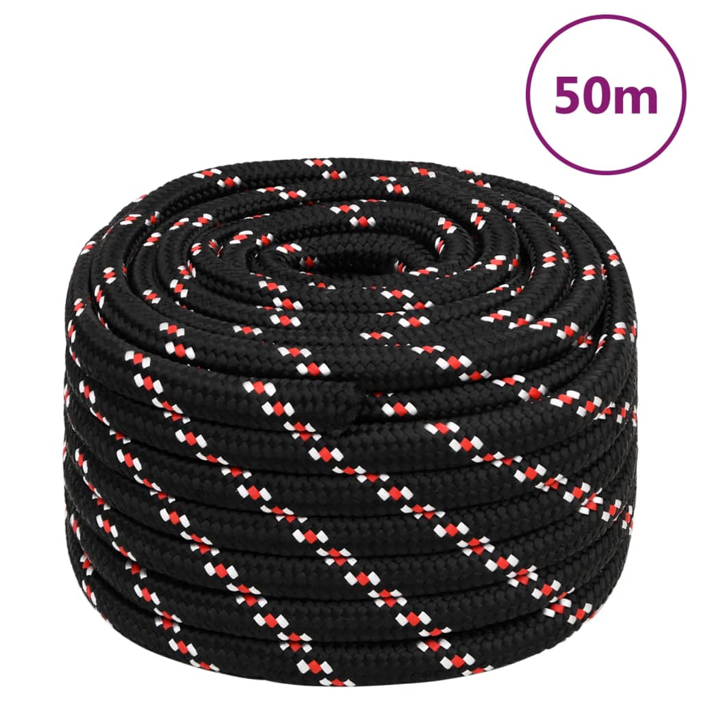 Boottouw 20 mm 50 m polypropyleen zwart is nu te koop bij PeponiXL, paradijselijk wonen!