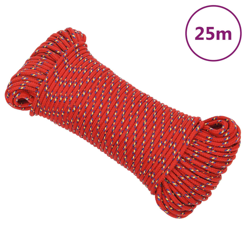 Boottouw 3 mm 25 m polypropyleen rood is nu te koop bij PeponiXL, paradijselijk wonen!