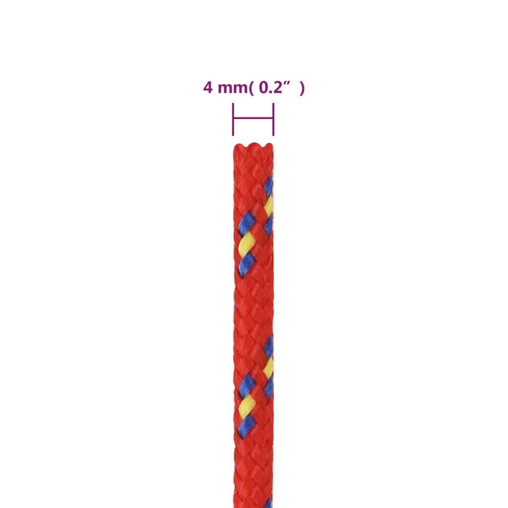 Boottouw 4 mm 25 m polypropyleen rood is nu te koop bij PeponiXL, paradijselijk wonen!