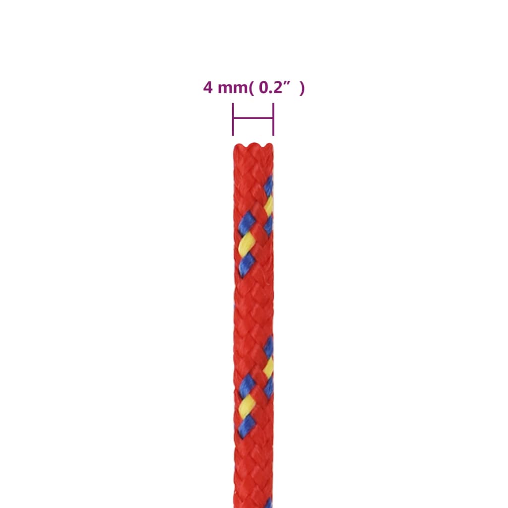Boottouw 4 mm 100 m polypropyleen rood is nu te koop bij PeponiXL, paradijselijk wonen!