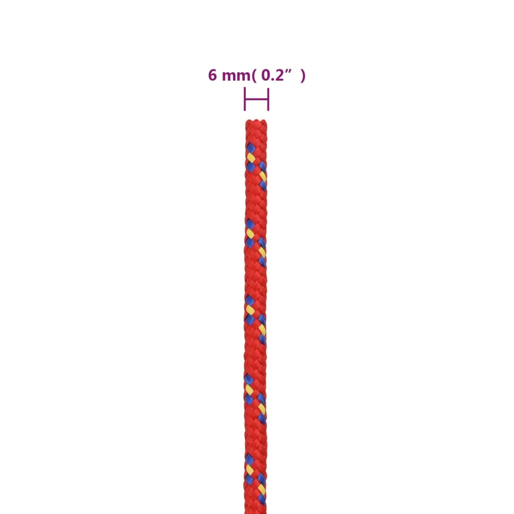 Boottouw 6 mm 250 m polypropyleen rood is nu te koop bij PeponiXL, paradijselijk wonen!
