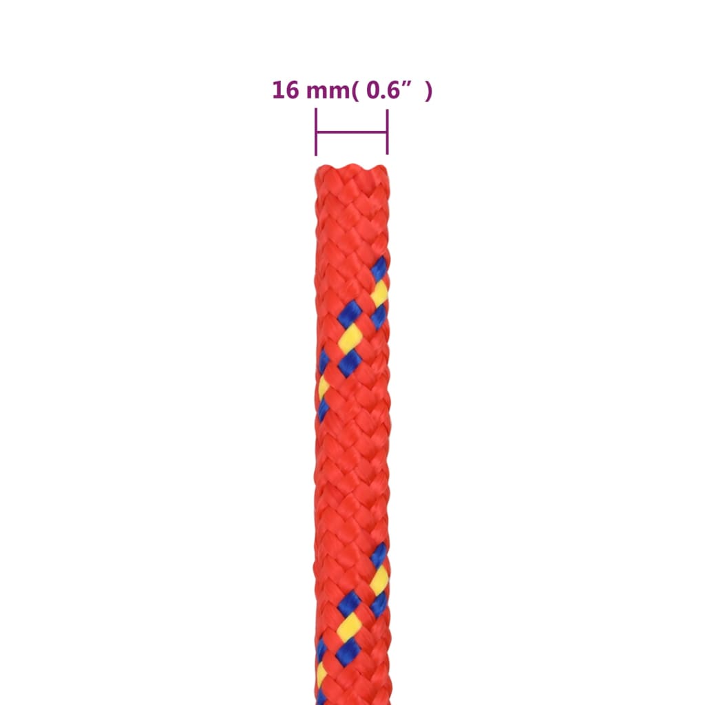 Boottouw 16 mm 25 m polypropyleen rood is nu te koop bij PeponiXL, paradijselijk wonen!