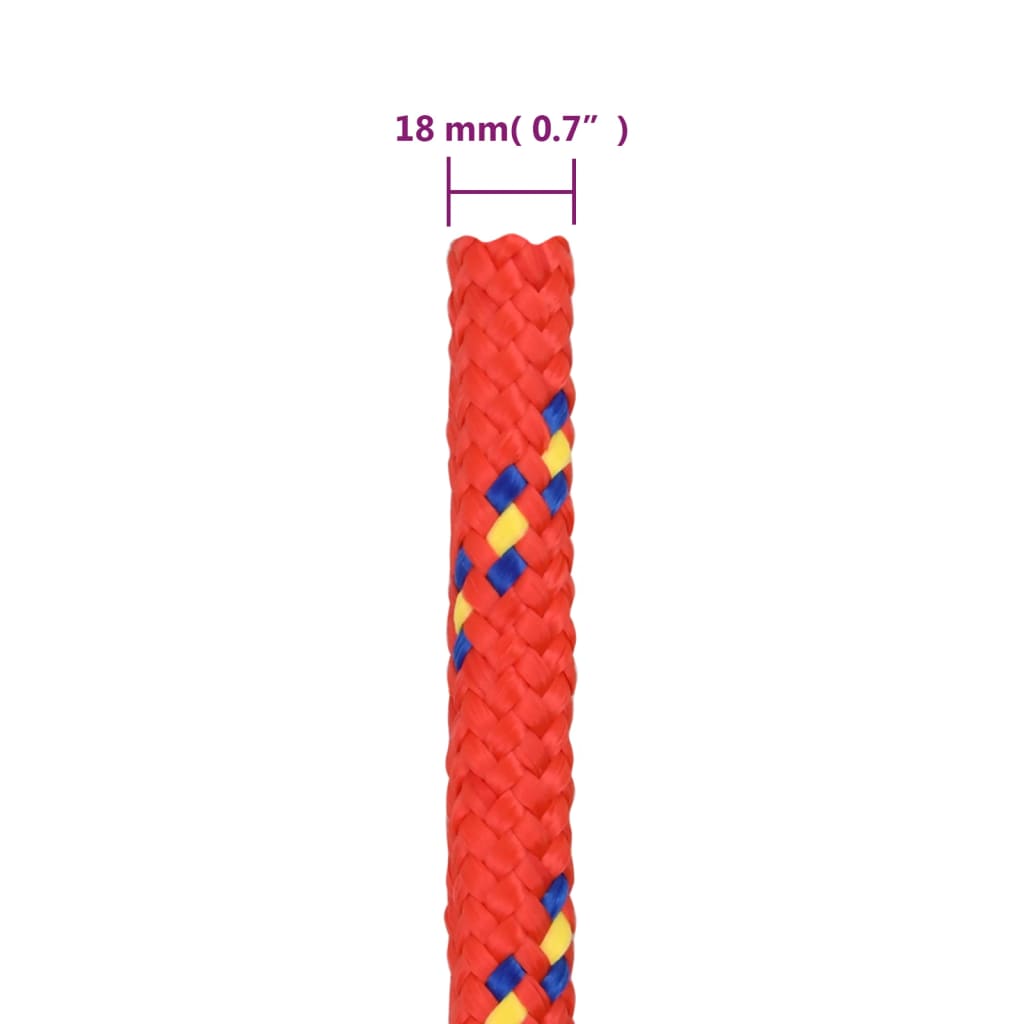 Boottouw 18 mm 25 m polypropyleen rood is nu te koop bij PeponiXL, paradijselijk wonen!