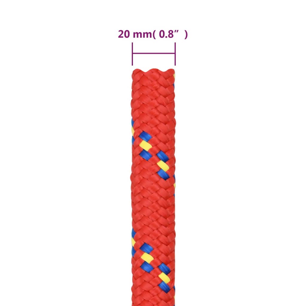 Boottouw 20 mm 50 m polypropyleen rood is nu te koop bij PeponiXL, paradijselijk wonen!