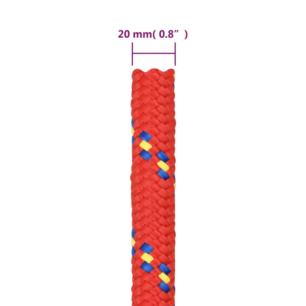Boottouw 20 mm 100 m polypropyleen rood is nu te koop bij PeponiXL, paradijselijk wonen!