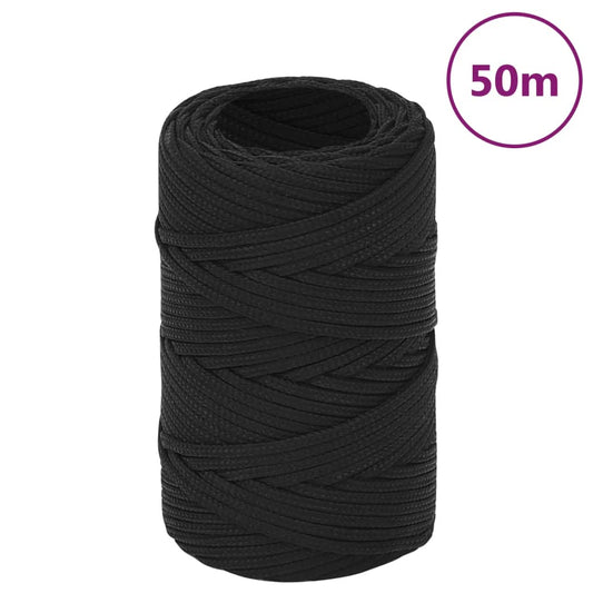 Boottouw 2 mm 50 m polypropeen zwart is nu te koop bij PeponiXL, paradijselijk wonen!