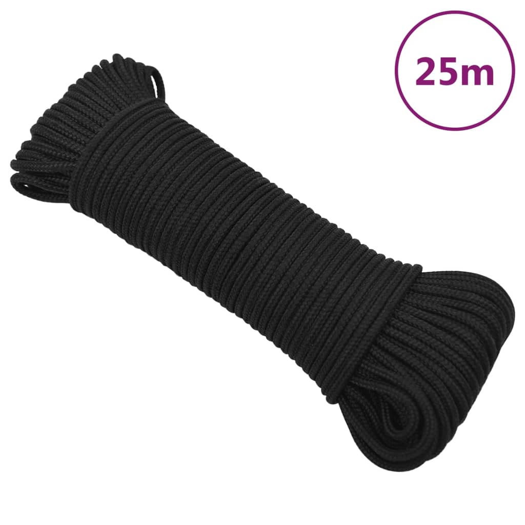 Boottouw 3 mm 25 m polypropeen zwart is nu te koop bij PeponiXL, paradijselijk wonen!